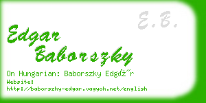 edgar baborszky business card